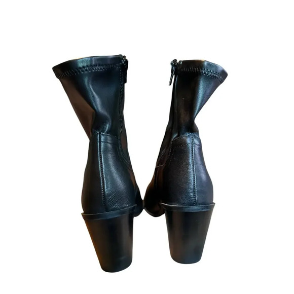 Steve Madden Thorn Bootie Western inspired 9 black classic pointy toe block heel - Picture 4 of 7